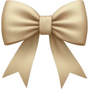 Beige bow sticker