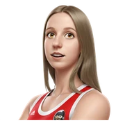 girl in sportswear on white sticker