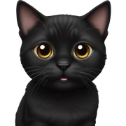 Black munchkin cat sticker