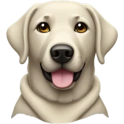 Black Lab with winter coat sticker