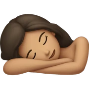 Brunette girl sleeping sticker
