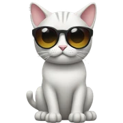 Cat with sunglasses sticker
