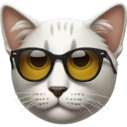 Cat with sunglasses sticker