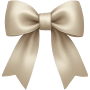 Beige bow sticker