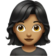 black hair sticker
