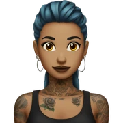 Tattooed girl sticker