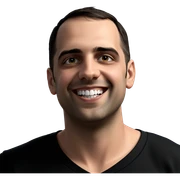 smiling boy in black shirt sticker