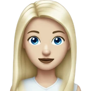 Pale woman black hair blue eyes sticker