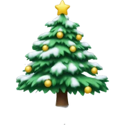 snowy christmas tree sticker