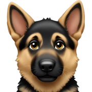 German shepherd puppy sticker