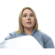 blonde girl under blue sky sticker
