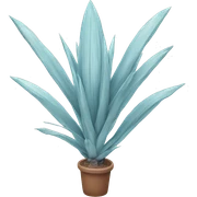 pastel blue Yucca plant sticker