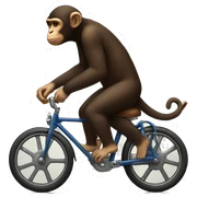 Monkey riding a man a man sticker
