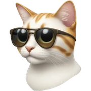 Cat with sunglasses sticker