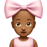 Baby pink thin bow  sticker