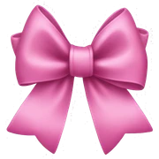 pink bow sticker