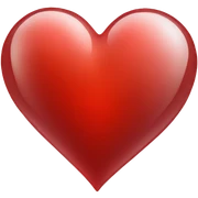 Red transparent clear heart sticker