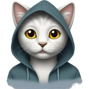 Cat wearing a Hoodie  sticker