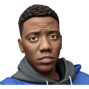male in hoodie portrait sticker
