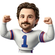boy in sportswear with mustache sticker