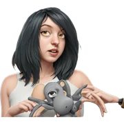 realistic portrait of girl sticker