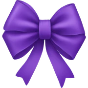 Purple bow sticker