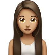 Young girl with long brown hair sticker