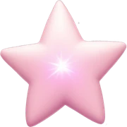 pale pink star sparkle sticker