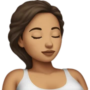 Brunette girl sleeping sticker
