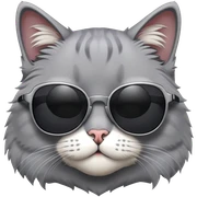 Cat with sunglasses sticker
