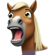 scared horse sticker