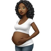 Pretty pregnant black women sticker