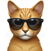 Cat with sunglasses sticker
