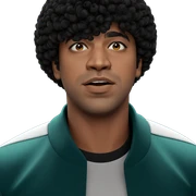 stylish man with afro hairstyle sticker