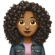 Long Curly girl sticker