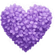 lilac heart  sticker