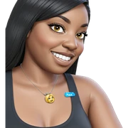 smiling girl with necklace sticker