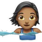 Girl swimming sticker