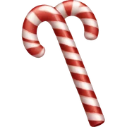 Candy cane sticker