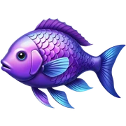 violet fish sticker