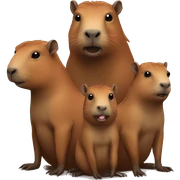 Capibara family sticker