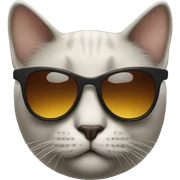 Cat with sunglasses sticker