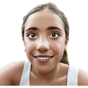 smiling girl with jewelry sticker
