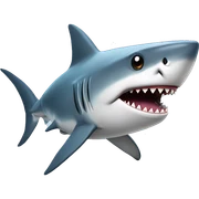 Shark with a top hat sticker