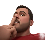 muscular male in red shirt sticker