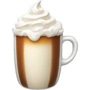 Hot drink with whipped cream sticker