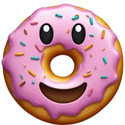 smiling donut sticker