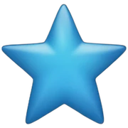 Blue star sticker