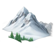 snowy mountain landscape sticker