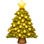 Yellow Christmas tree  sticker
